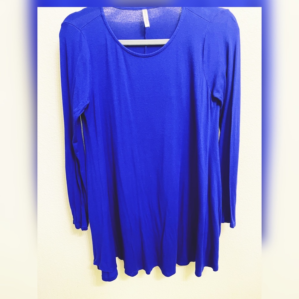 Tunic dress long sleeve loose fit pockets